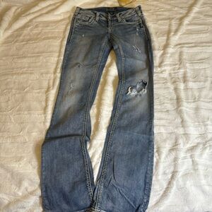Silver Aiko bootcut jeans. Size 26. Length 33